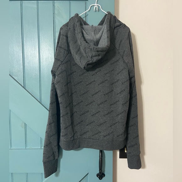 Bebe Sport Grey Black All Over Logo Hoodie & Sweat Pants - Picture 7 of 10